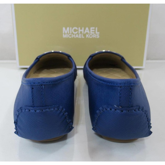 Michael Kors MK Plate Moccasin Flat Shoes Cobalt Blue - Picture 5 of 5